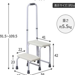手すり付き踏み台　ステップの画像