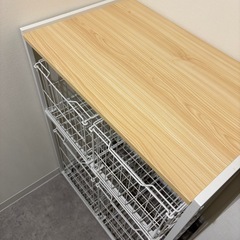 棚付きランドリーバスケット ALCO(アルコ) ワイドタイプの画像