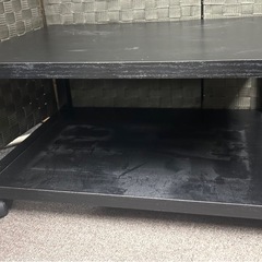 ブラック テレビ台  キャスター付きの画像