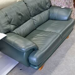 【リサイクルショップどりーむ天保山店】NO.4662　ソファ　2人掛け　レザー仕様　座り心地最高です🎵の画像