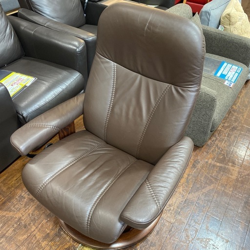 12/16値下げしました☕️くつろぎ空間☕️EKORNES 1Pストレスレスチェア ブラウン オシャレ ゆったり エコーネス No.2