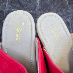 OSUSU 赤 サンダル コルクソールの画像