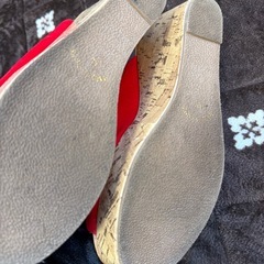 OSUSU 赤 サンダル コルクソールの画像