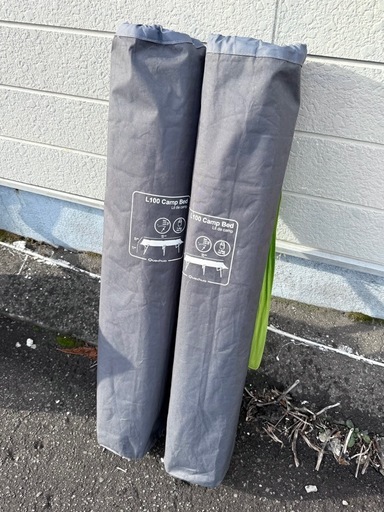 お引取り限定 Quechua ケシュア L100 キャンプベッド コット 2点セット 収納バッグ付き アウトドア用品