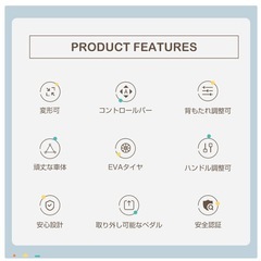 【新品未開封】BTM三輪車1歳〜6歳　7wayの画像