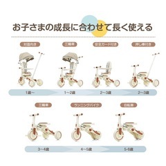 【新品未開封】BTM三輪車1歳〜6歳　7wayの画像
