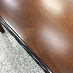 【カリモクのダイニングテーブル】ダイニングテーブル カリモク　karimoku　コロニアル　ラウンドテーブル 食卓テーブル リビングテーブル ：ブラウンの画像