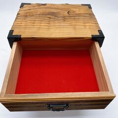 M227 アンティーク 木製 4段収納 小物入れ レトロ調 ミニたんすの画像