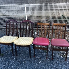 昭和レトロ　椅子4脚セットの画像