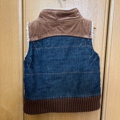 Combi mini デニムコーデュロイベスト 120の画像