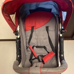 hauck ベビーカー グレー/レッドの画像