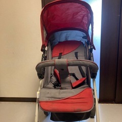 hauck ベビーカー グレー/レッドの画像