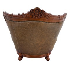 ロココ調　ヴィンテージソファー　1Pソファ　ヨーロピアン　アンティーク　①の画像