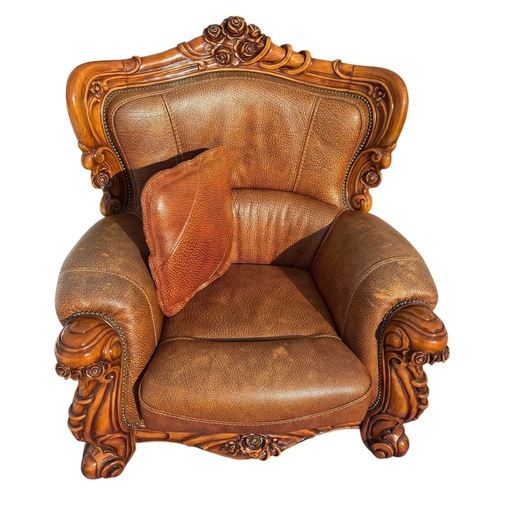 ロココ調 ヴィンテージ 1Pソファ ヨーロピアン アンティーク ②