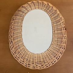 籐編み　お皿の画像