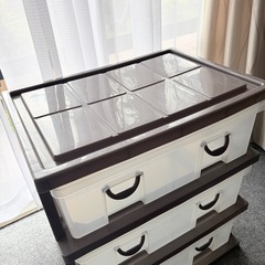 収納 ボックス 衣装ケース 三段　の画像