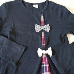 黒い女の子ワンピース150サイズ&スカートのセットの画像