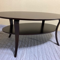 コーヒーテーブル 楕円 ローテーブルの画像