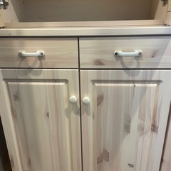 北欧・カントリー調・食器棚・レンジ収納・新品未使用品の画像