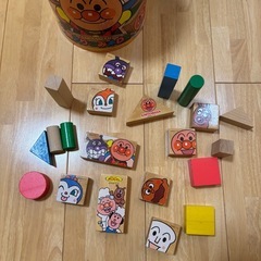 【中古】アンパンマン積み木の画像