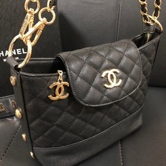 CHANEL シャネル ノベルティ ショルダーバッグ ゴールドチェーン ブラック　2way ⑤の画像