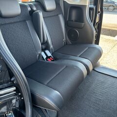 【総額コミコミ】広島発プライムゲート27年NBOXカスタム　ターボLパッケージ　車検令和８年４月２１日　シティーブレーキアシスト　社外ナビ　バックカメラ　フルセグテレビ　ステアリングリモコン　ETC　両側パワースライドドア　ハーフレザーシート　クルーズコントロール　純正15インチアルミホイール　HIDヘッドライト　スマートキー　タイミングチェーン　取説　保証書　ナビ取説　ディーラー系オートオークション仕入　軽自動車　格安の画像