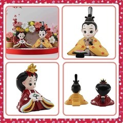 雛人形 お雛様 親王飾り2人飾り 桃の節句 コンパクト 玄関 初節句 桐箱入りの画像