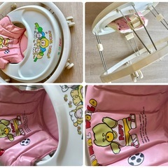 ベビー歩行器Animal World 歩行器 ホワイト/ピンク　折りたたみ式の画像