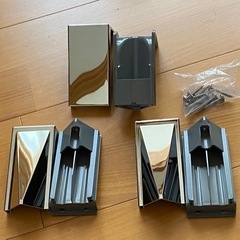  TOTO風呂蓋フック&ランドリーポールのプラケットのみ　メタル調　新品の画像