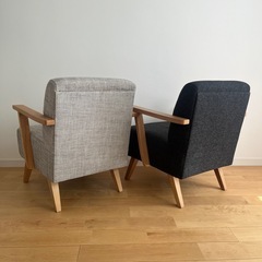 ダイニングソファ moti 2脚セットの画像