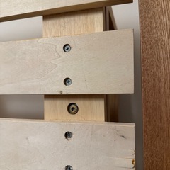 《無料譲渡》すのこベッドフレーム ダブルサイズ 木製 宮なしの画像