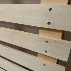《無料譲渡》すのこベッドフレーム ダブルサイズ 木製 宮なしの画像