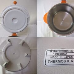 G∀足6 シャトルシェフ 未使用品 THERMOS kitchen ware KBA-3000 3.0L 真空保温調 サーモス 検：調理器具 鍋 キッチン用品 オレンジ OR 足立区/岩槻区の画像