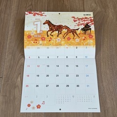 壁掛けカレンダー　2026年の画像