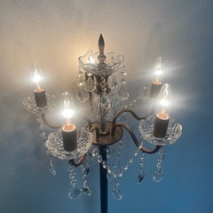 5灯 アンティーク スタンド シャンデリア　フロアランプの画像