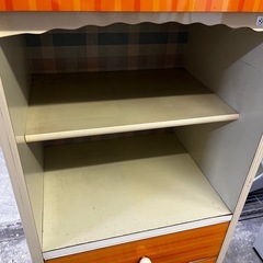 万代店　昭和レトロ　シェルフ　引き出し4段　棚の画像