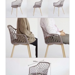 ダイニングチェア ホワイト 北欧の画像