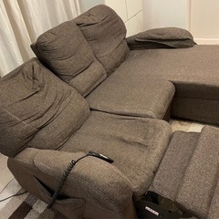 電動リクライニング機能付シェーズロングソファの画像