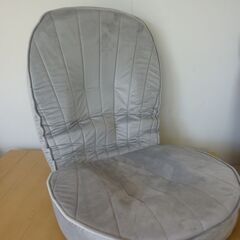 2-5　未使用/新品　座椅子 おしゃれ ハイバック シェル型 14段階 リクライニング ポケットコイル リクライニング座椅子 ベロア フロアチェア　フォググレーの画像