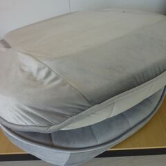 2-5　未使用/新品　座椅子 おしゃれ ハイバック シェル型 14段階 リクライニング ポケットコイル リクライニング座椅子 ベロア フロアチェア　フォググレーの画像