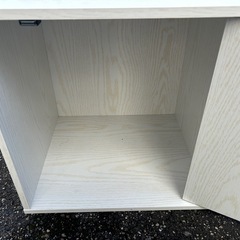 キューブボックス 扉付き ホワイトの画像