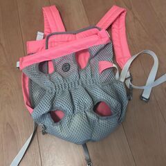 ペット用 2WAY キャリーバッグ リュック型 ピンク✖️グレイの画像