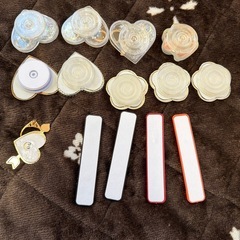 スマホリングセット ハート型 花型 14個の画像