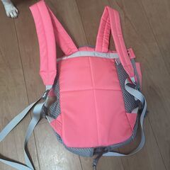 ペット用 2WAY キャリーバッグ リュック型 ピンク✖️グレイの画像