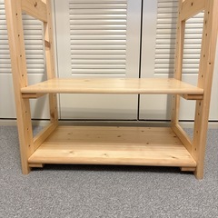 【0円】【美品】木製ハンガーラックの画像