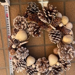 ハンドメイド クリスマス リースの画像