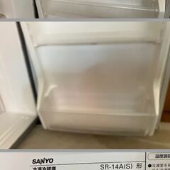 ■SANYO（サンヨー）■2ドア冷凍冷蔵庫（SR-14A）の画像