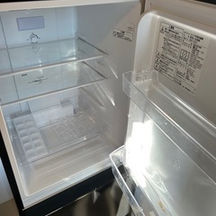 黒　冷蔵庫2年使用(不備なし、即日引き取り可)の画像
