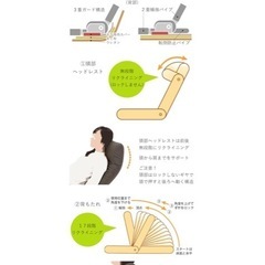 座椅子　1人掛け　折りたたみ　リクライニング　コンパクト　椅子　の画像