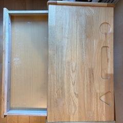 【高さ調節可】子供用 木製デスク＆チェアセット（学習机/キッズデスク）の画像